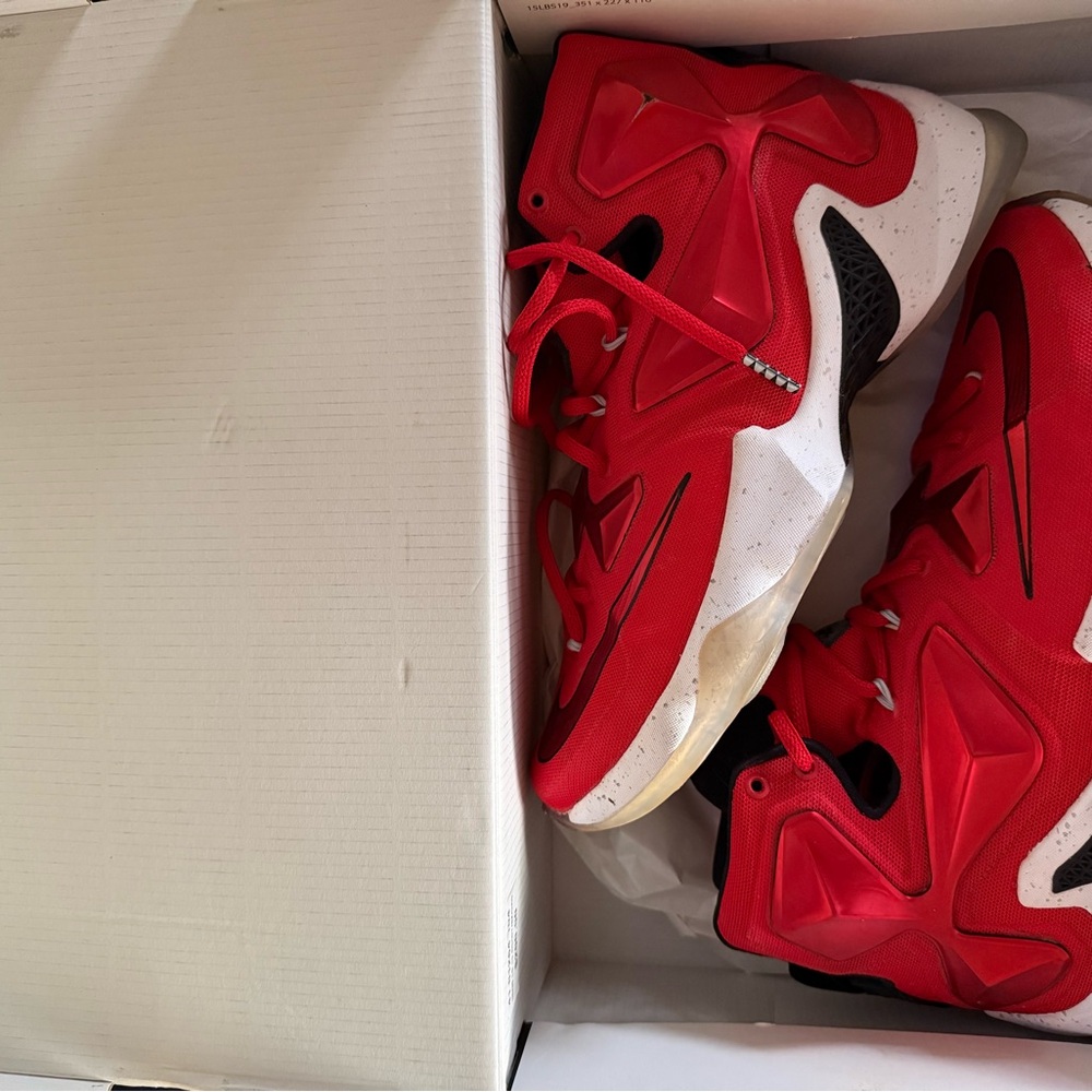 Nike Red and Black High-Top Sneakers